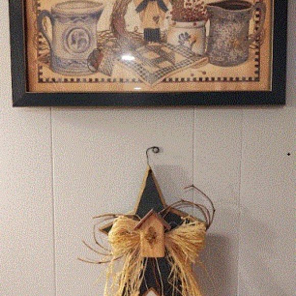 Set of 2 wall hangings star and Angel picture - Picture 6 of 6